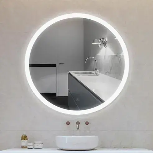 Espejo Moderno Con Luz Led Round Valance Cuatro Caras